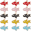 40Pcs 5 Colors Alloy Enamel Pendants ENAM-SC0008-19-1