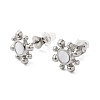 Non-Tarnish 304 Stainless Steel Embossing Stud Earrings LS-EJEW-U001-06P-05-2