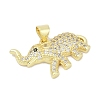 Brass Micro Pave Cubic Zirconia Pendants KK-D317-130G-2