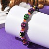 Halloween Skull Acrylic Beaded Stretch Bracelets BJEW-JB14347-01-2