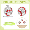 10Pcs Handmade Polymer Clay Rhinestone Beads CLAY-OC0001-13-2