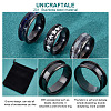 Unicraftale 10Pcs Stainless Steel Grooved Finger Ring Settings STAS-UN0039-22E-5