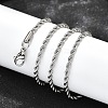 Tarnish Resistant 304 Stainless Steel Rope Chain Necklaces STAS-S029-01-8