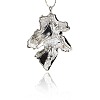 Tibetan Style Alloy Leaf Large Pendants TIBEP-M001-16-2