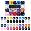 160Pcs 20 Colors 4-Hole Resin Buttons BUTT-TA0001-29C-1