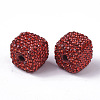 Polymer Clay Rhinestone European Beads RB-S055-28A-2