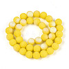Frosted Opaque Glass Beads Strands LS-GLAA-T032-P10mm-MBB16-2