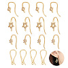 ARRICRAFT 16Pcs 4 Styles Brass Earring Hooks KK-AR0003-58-1