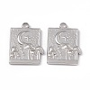 Non-Tarnish 304 Stainless Steel Bigs Pendants STAS-B031-16P-2