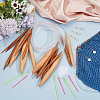 9Pcs Bamboo Circular Knitting Needles DIY-NB0010-86-4