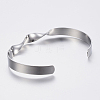 Tarnish Resistant 304 Stainless Steel Cuff Bangles BJEW-I244-26P-3