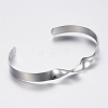 Tarnish Resistant 304 Stainless Steel Cuff Bangles BJEW-I244-26P-2