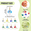 16Pcs 8 Colors Handmade Lampwork Pendants LAMP-TA0001-78-4