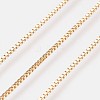 Long-Lasting Plated Brass Box Chain Necklaces NJEW-K112-03G-NF-2