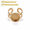 201 Stainless Steel Cuff Ring Findings STAS-S080-040A-G-2