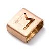 Ion Plating(IP) 304 Stainless Steel Square Slide Charms STAS-L132-22M-RG-2