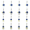 16Pcs 4 Styles Spray Printed Alloy European Dangle Charms FIND-CJ0005-53-1
