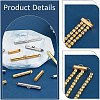   140Pcs 14 Styles Brass Slide On End Clasp Tubes KK-PH0009-90-4