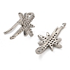 Rack Plating Brass Pave Cubic Zirconia Earring Hooks KK-O143-21P-2