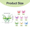 56Pcs 8 Colors Cloth Butterfly Ornament Accessories DIY-TA0014-28-3