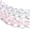 Transparent Painted Glass Beads Strands DGLA-A034-T8mm-A23-4