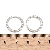 Brass Huggie Hoop Earrings KK-CBA8324-18B-P-4