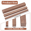 6Pcs 3 Styles Wooden Sticks WOOD-OC0003-85-2