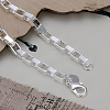 Fashionable Brass Box Chain Bracelets For Women BJEW-BB12565-2