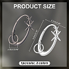 2Pcs 2 Colors Alloy Spring Gate Rings FIND-ME0003-44A-2