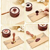 Brass Wax Seal Stamps with Rosewood Handle AJEW-WH0412-0198-3