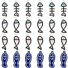 24Pcs 4 Colors Alloy Enamel Pendants FIND-SC0012-04-1