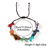 Adjustable 7 Chakra Gemstone Chip Braided Bead Bracelets for Women UX3528-4