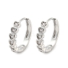 Brass with Cubic Zirconia Hoop Earrings EJEW-G363-10P-1