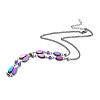 304 Stainless Steel Beaded Necklaces NJEW-H210-H-P-3
