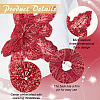 3D Flower Polyester Sequin Brooches for Backpack Clothes JEWB-WH0030-63B-4