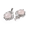 Natural Rose Quartz Pendants G-P496-05P-18-3