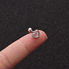 316L Surgical Stainless Steel Micro Pave Clear Cubic Zirconia Heart Cartilage Earrings WG9CD6D-19-1