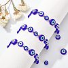  3Strands 3 Style Handmade Evil Eye Lampwork Beads Strands LAMP-NB0001-44-4