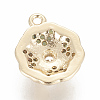 Brass Micro Pave Cubic Zirconia Charms ZIRC-F102-07A-2