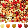 Thanksgiving Day Theme 1500Pcs 5 Colors Opaque Acrylic Beads MACR-SP0001-01A-03-1