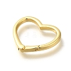 Rack Plating Heart Brass Spring Gate Rings KK-Z086-54G-04-2