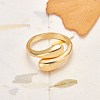 Brass Teardrop Open Cuff Rings & Open Cuff Bangles Jewelry Sets for Women SJEW-SZ0001-016G-5