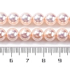 UV Plating Pearlized Glass Pearl Beads Strands GLAA-F128-01B-T09-2