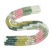 Natural Flower Amazonite & Dyed White Jade & Quartz Crystal Beads Strands G-Z135-C05-3