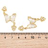 Brass Micro Pave Cubic Zirconia Connector Charms CU-CBACDF6-01G-12-3