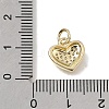 Brass Micro Pave Clear Cubic Zirconia Charms CU-L001-19G-07-3
