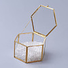 Unplated Brass & Glass Box Home Display Decorations DJEW-L010-01B-2