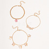 3Pcs Alloy Anklets WGF6F4F-01-3