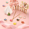 50Pcs 10 Colors Alloy Enamel Pendants ENAM-CJ0003-68-6