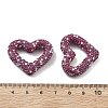 Heart Shape Polymer Clay Rhinestone Beads CLAY-NH0001-09B-09-3